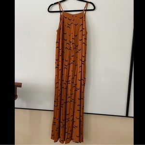 Ava Sky Orange and Black Jumpsuit